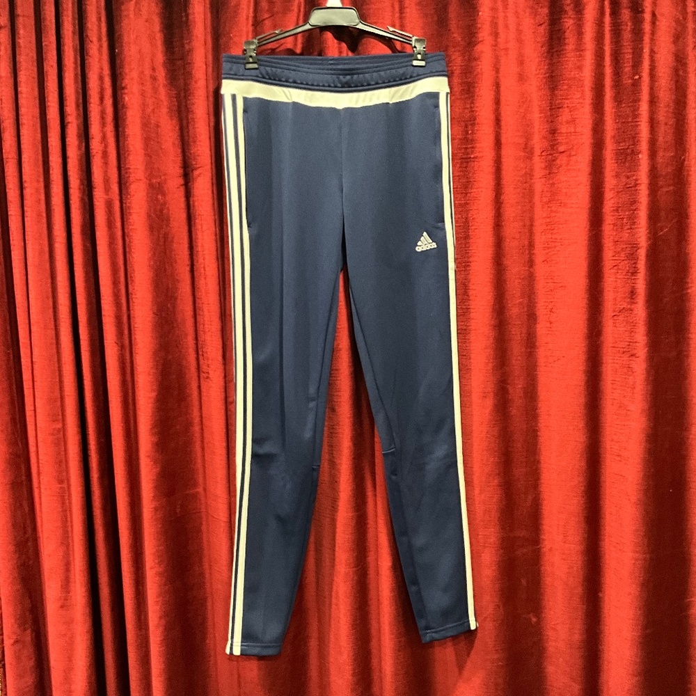 Adidas Climacool 3-stripe zipper bottom athletic pants (Small)